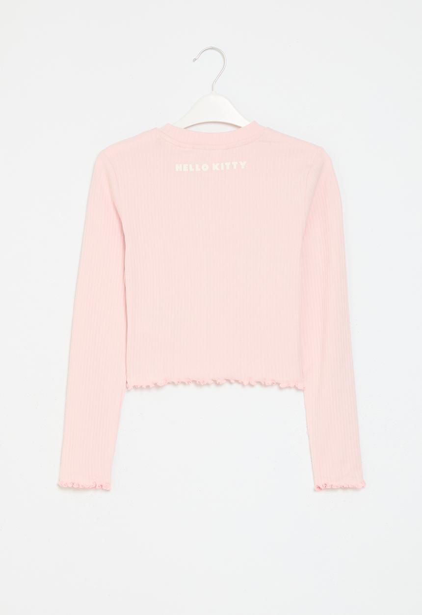 H&M - Printed jersey top - pink