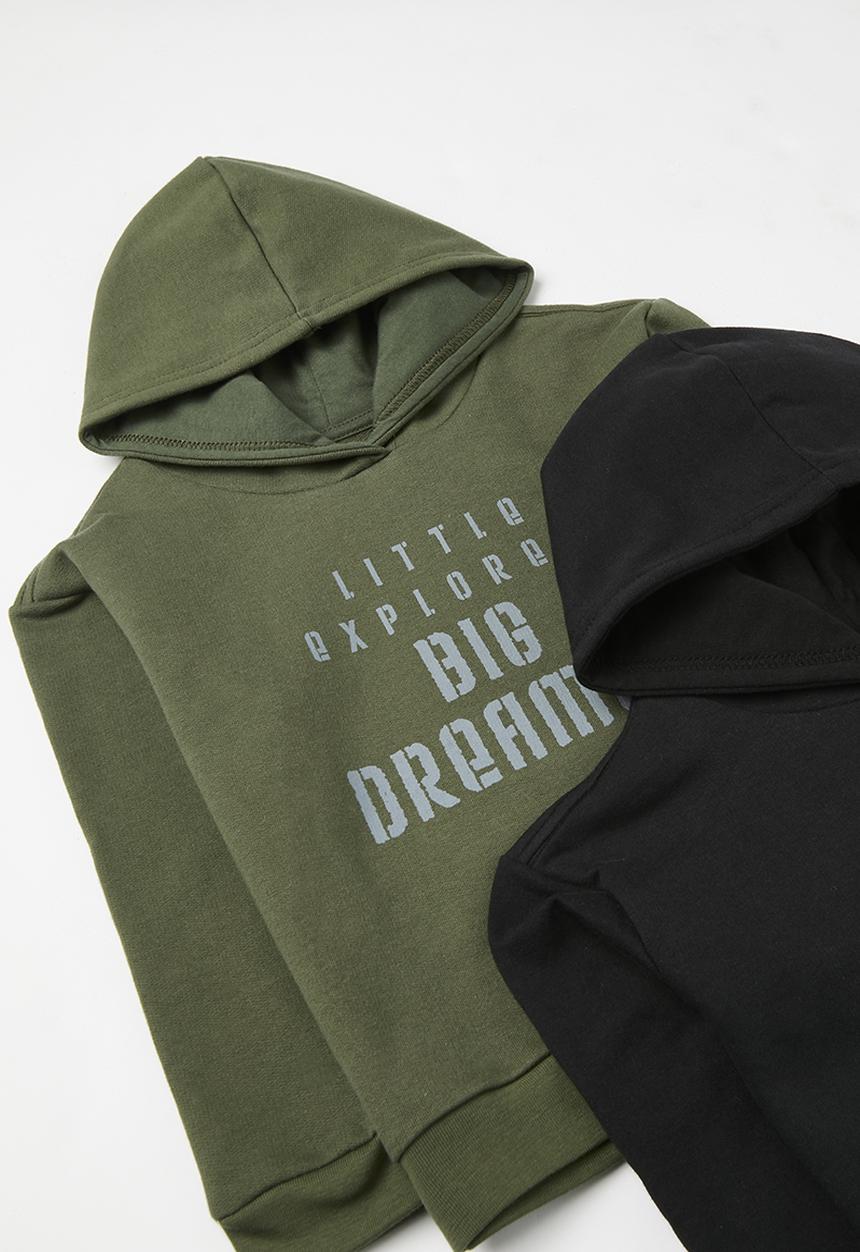 Pop Candy - 2 Pack hoodie - black & olive