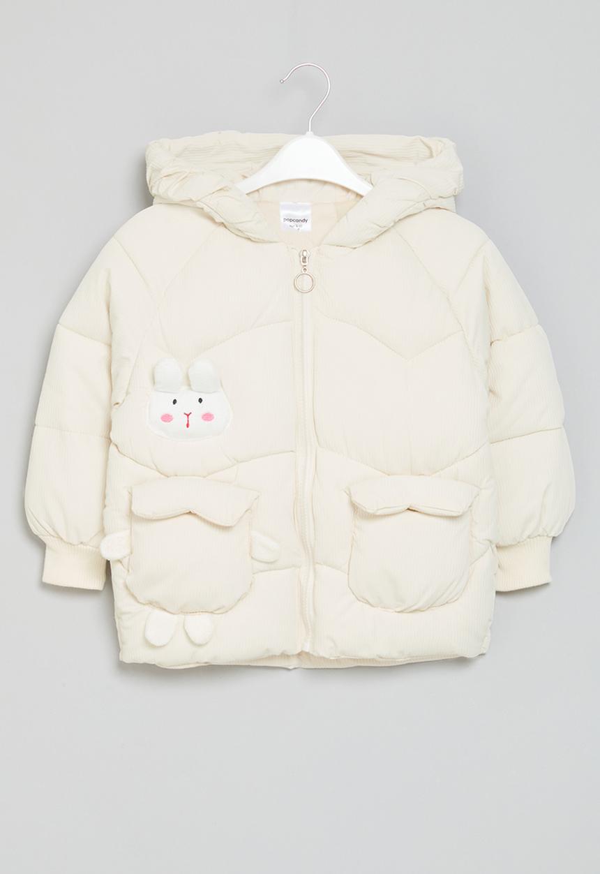 Pop Candy - Hooded puffer jacket - ecru 