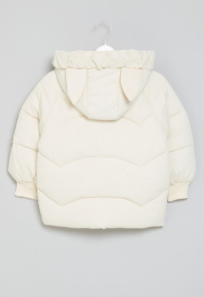 Pop Candy - Hooded puffer jacket - ecru 