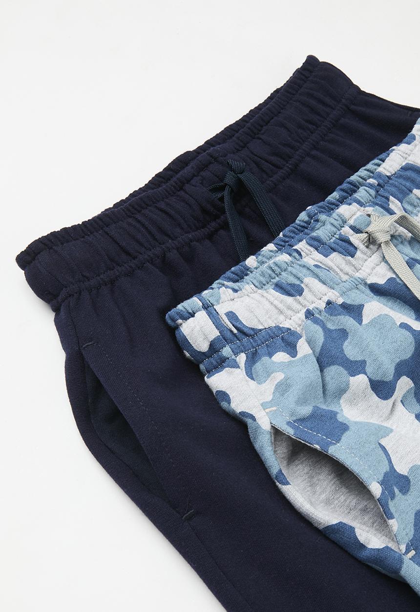 Pop Candy - 2 Pack joggers - camo & navy