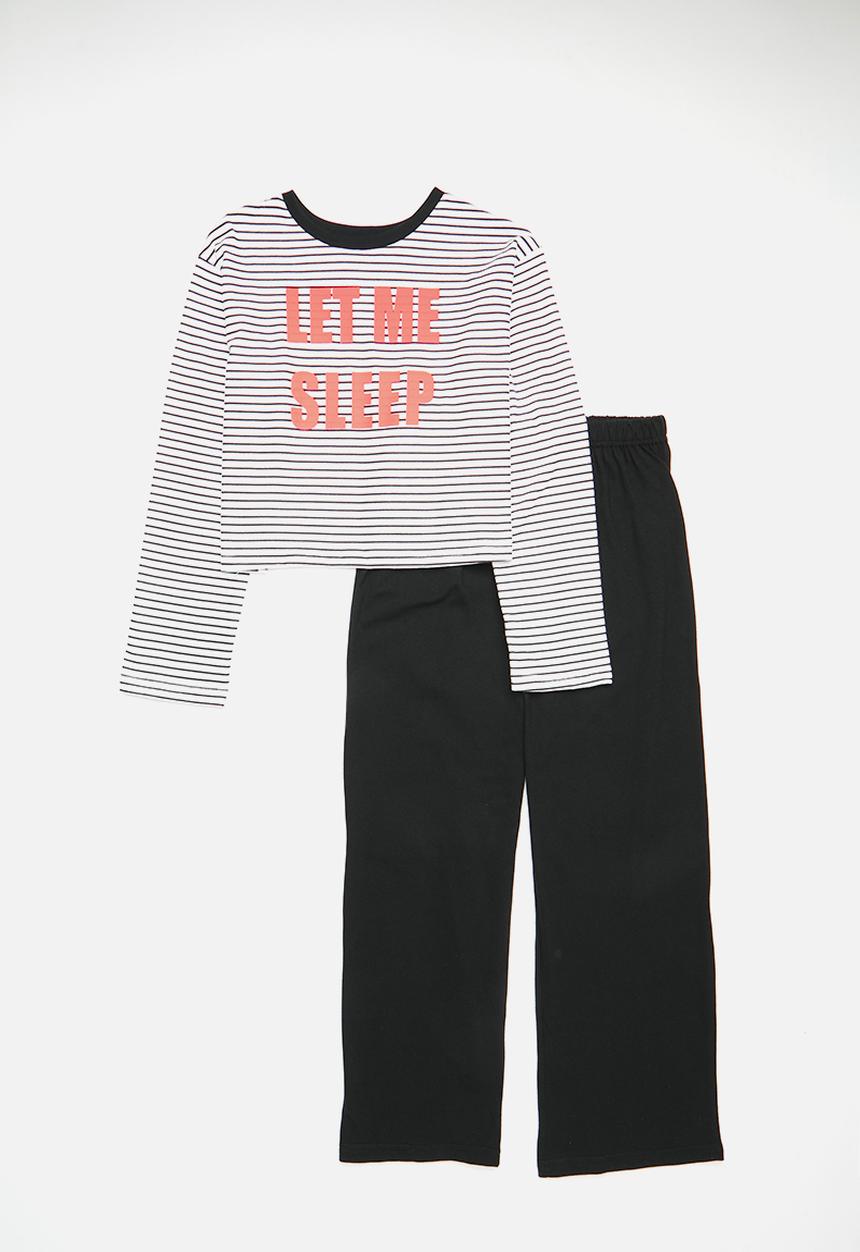 Pop Candy - Pj set - black & white stripe 