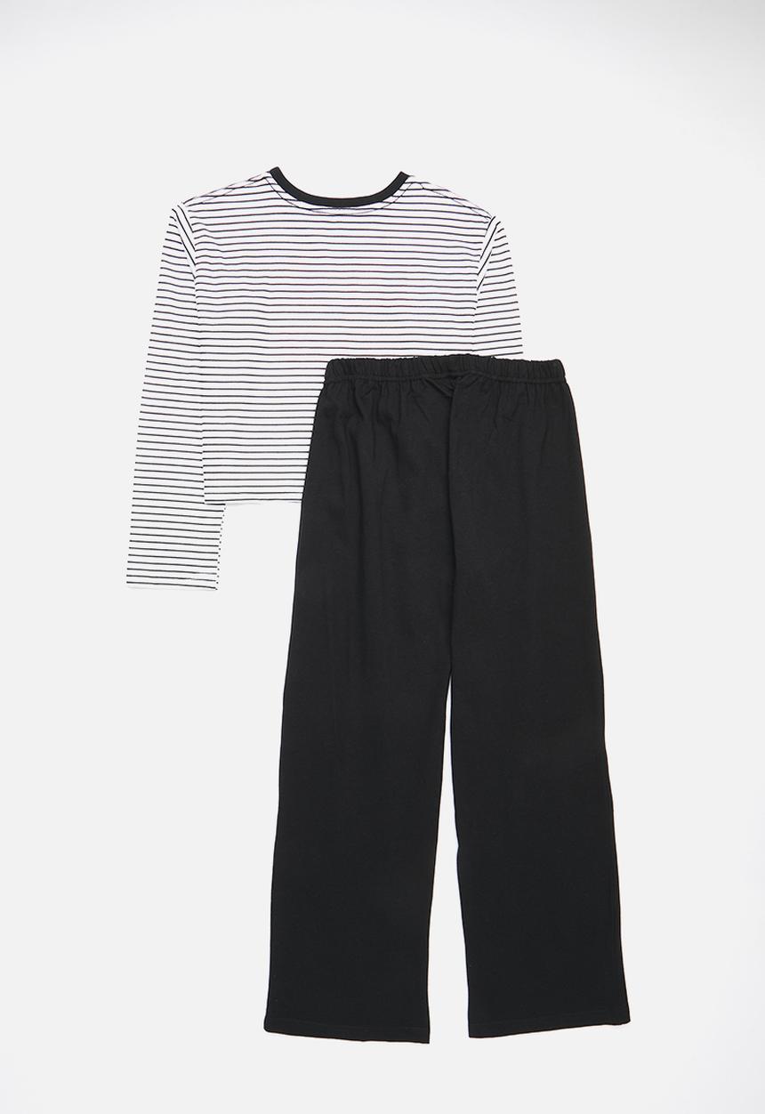 Pop Candy - Pj set - black & white stripe 