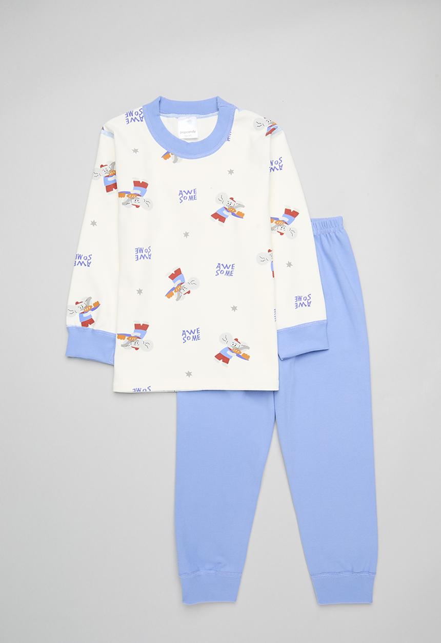 Pop Candy - Printed pj set - blue & white