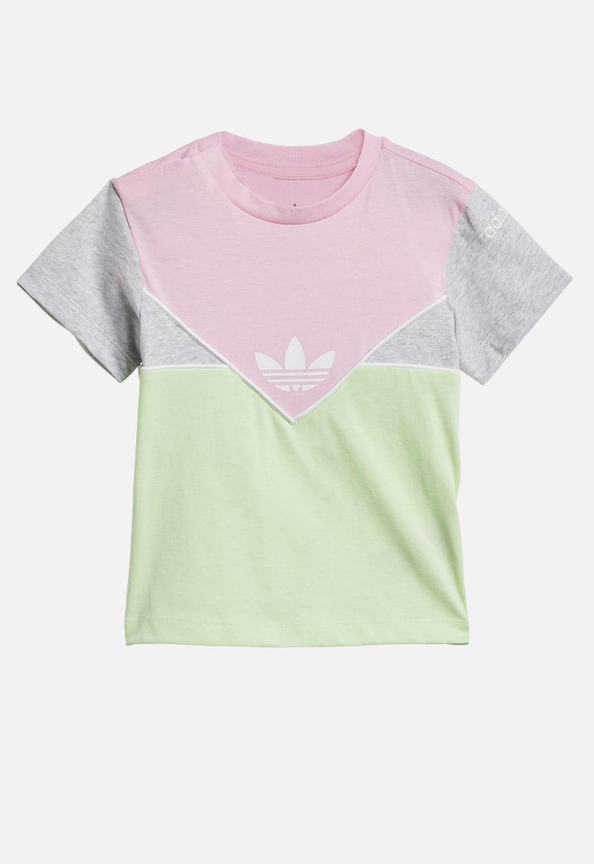 adidas Originals - Short Tee Set - True Pink & Light Grey Heather