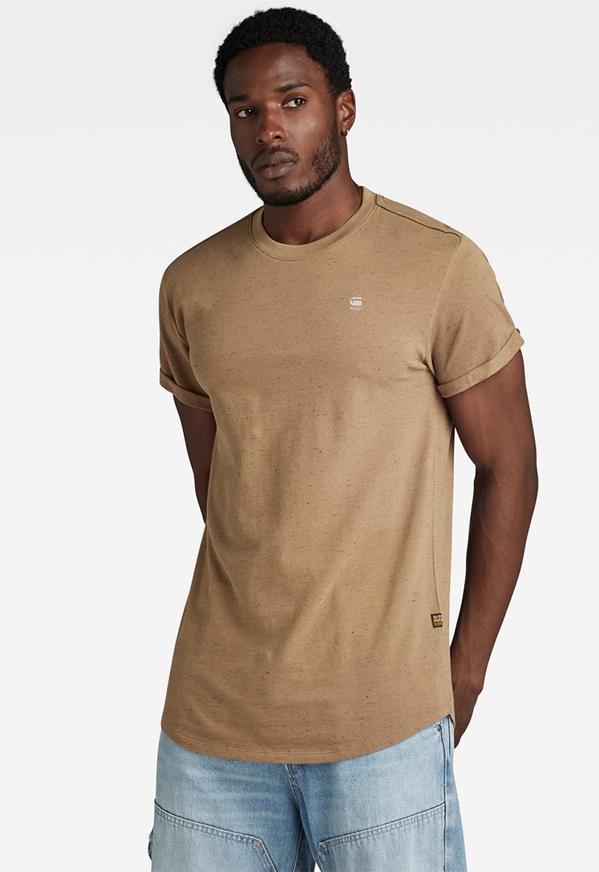 G-STAR - Lash r t short sleeve Mirage pique r o - dk fawn htr