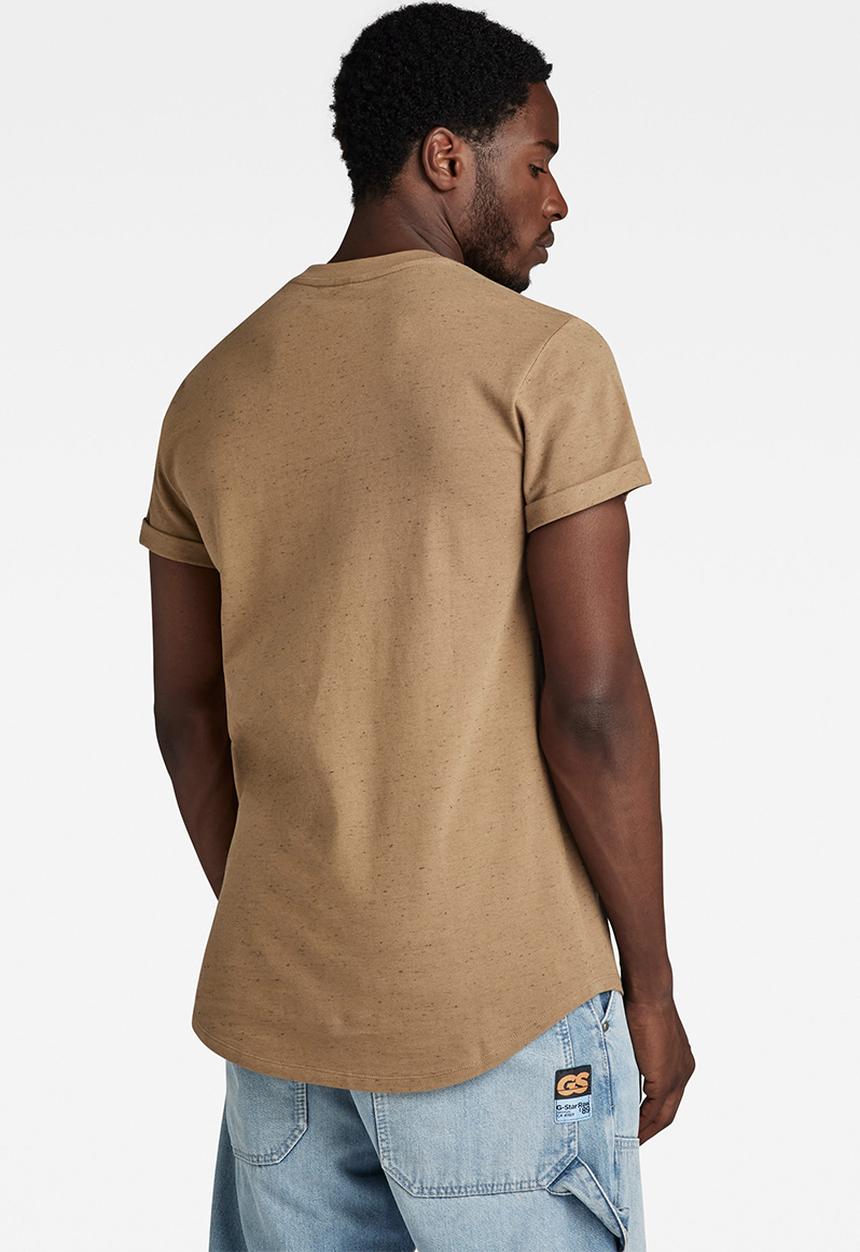 G-STAR - Lash r t short sleeve Mirage pique r o - dk fawn htr