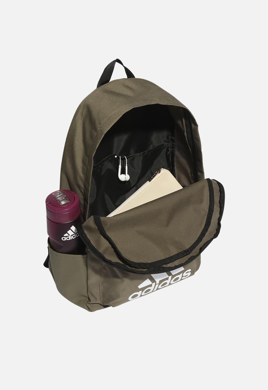 adidas Performance - Classic badge of sport backpack - olive strata & white