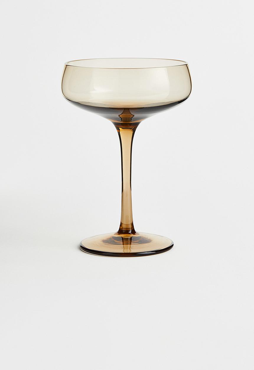 H&M - Champagne coupe - amber-coloured