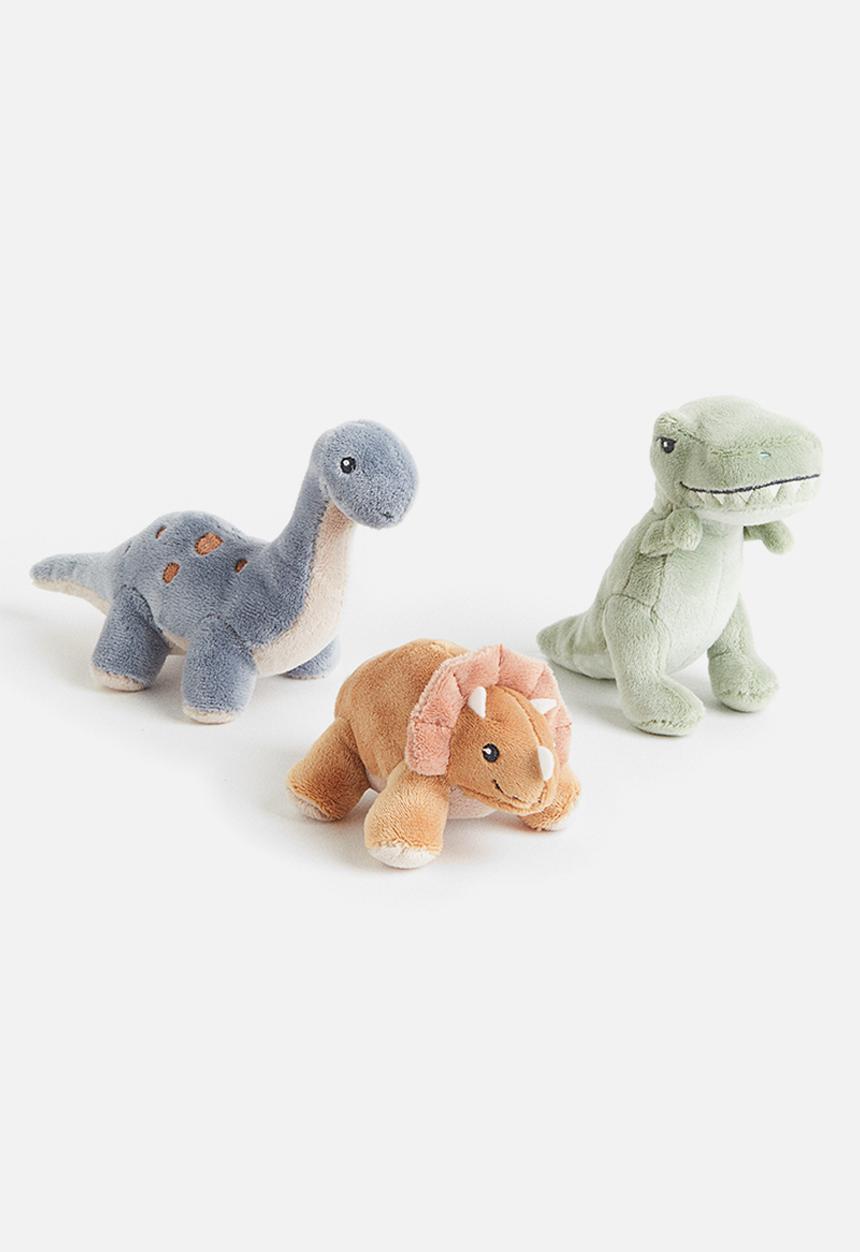 H&M - 3 pack soft toys - light green dinosaurs 