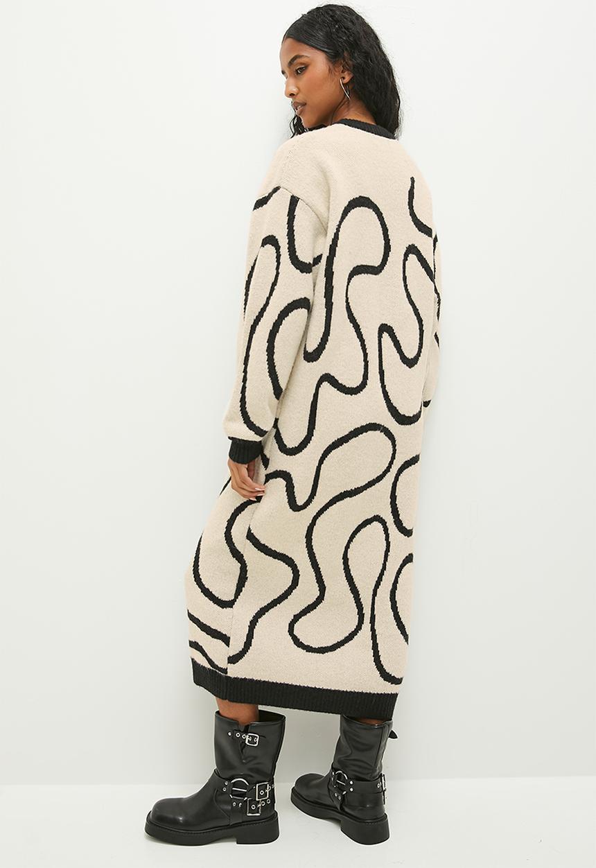Superbalist - Soft touch midi knitwear dress  - cream & ecru