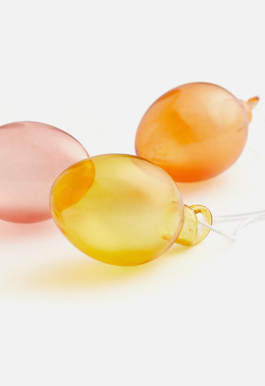 H&M - 3 pack glass decorations - multi