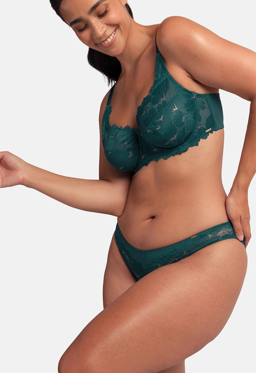 DORINA - Plus Hattie non padded wired bra - green