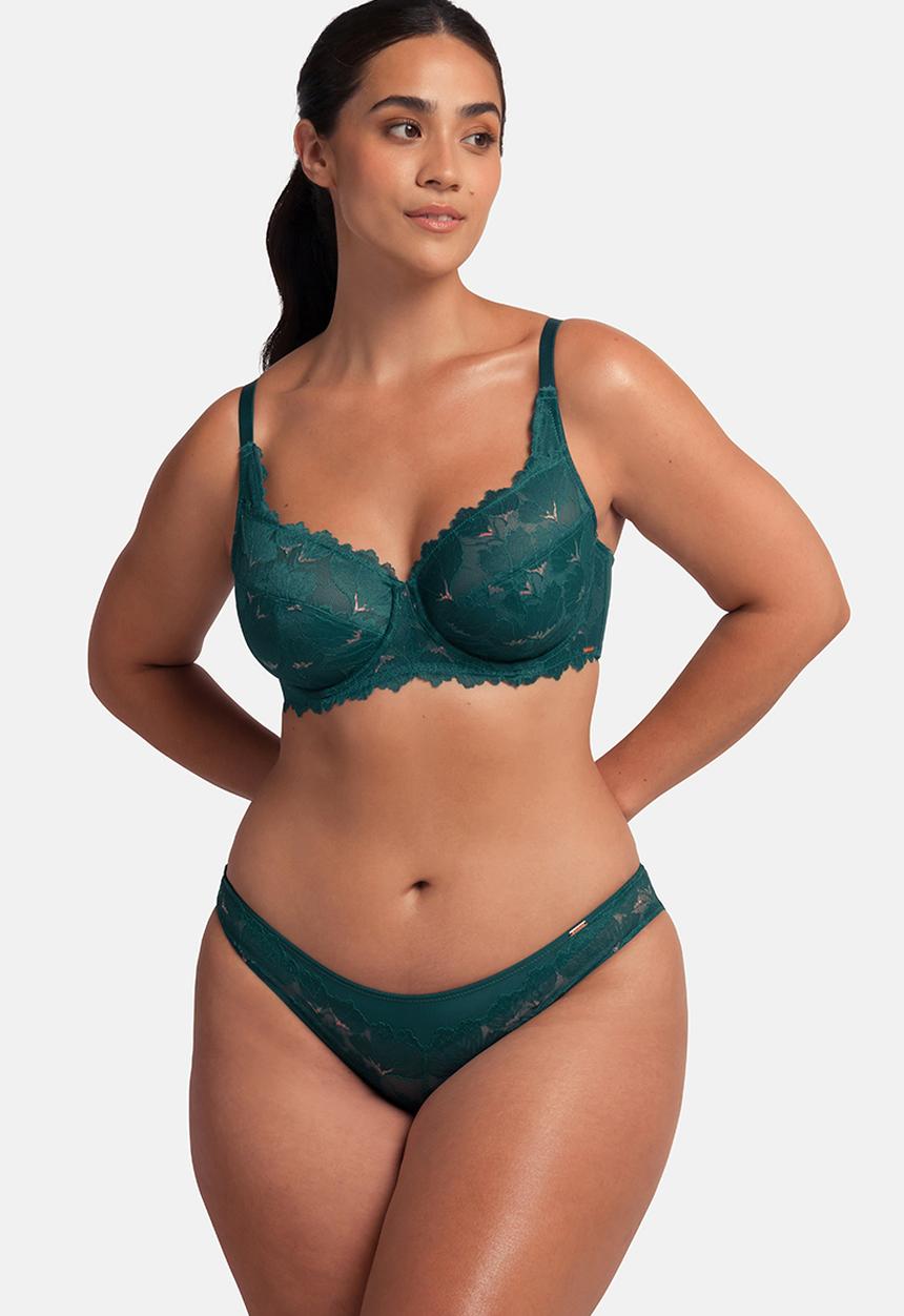 DORINA - Plus Hattie non padded wired bra - green