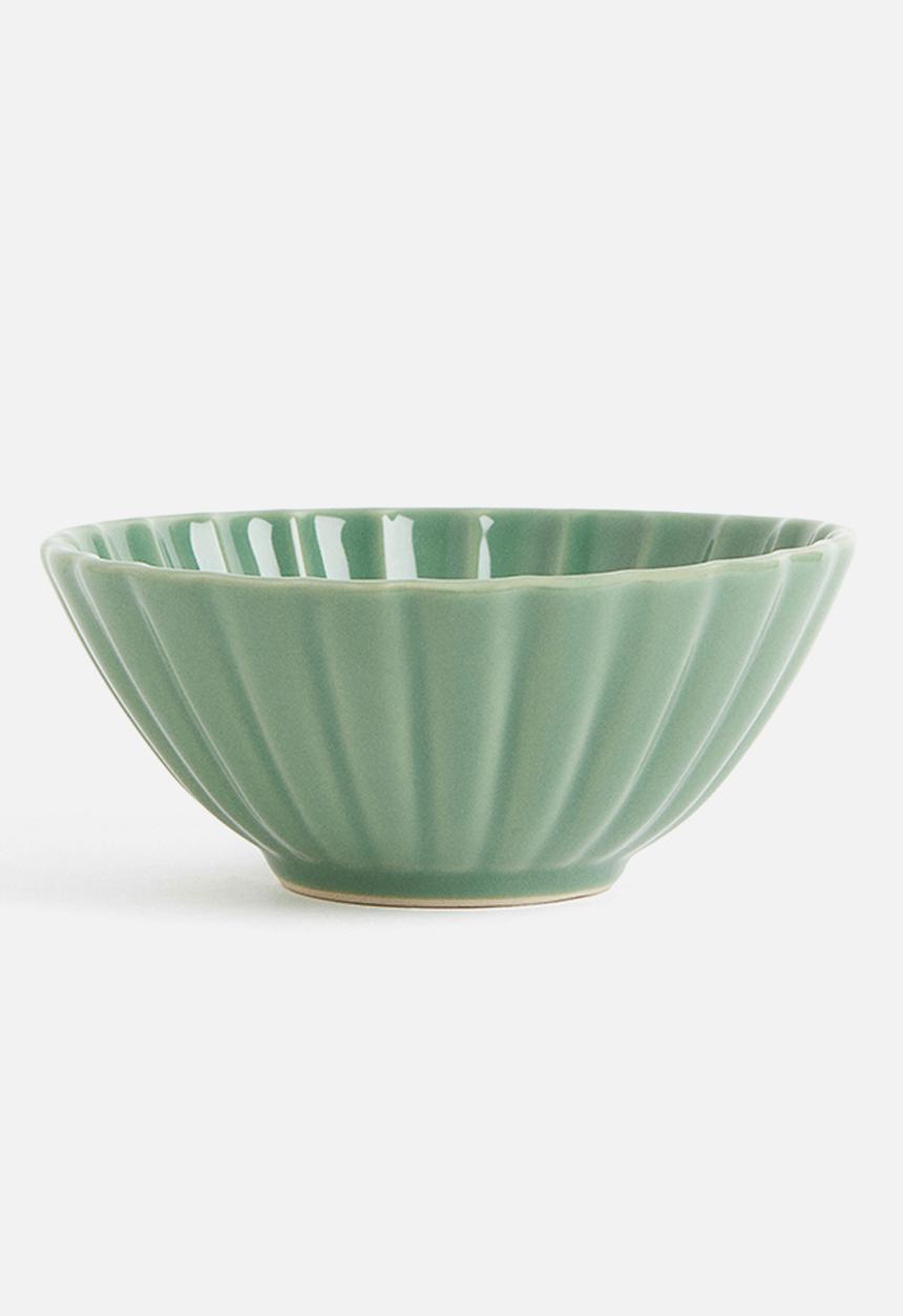 H&M - Stoneware bowl - green