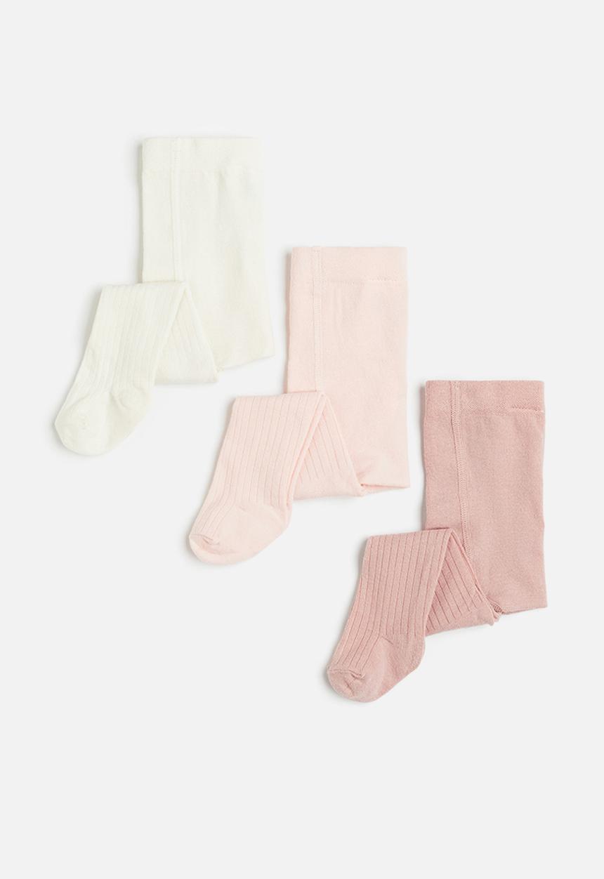 H&M - 3-Pack tights - old rose & light pink