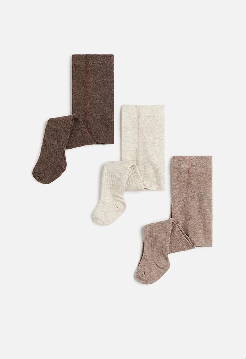 H&M - 3-Pack tights - brown & beige