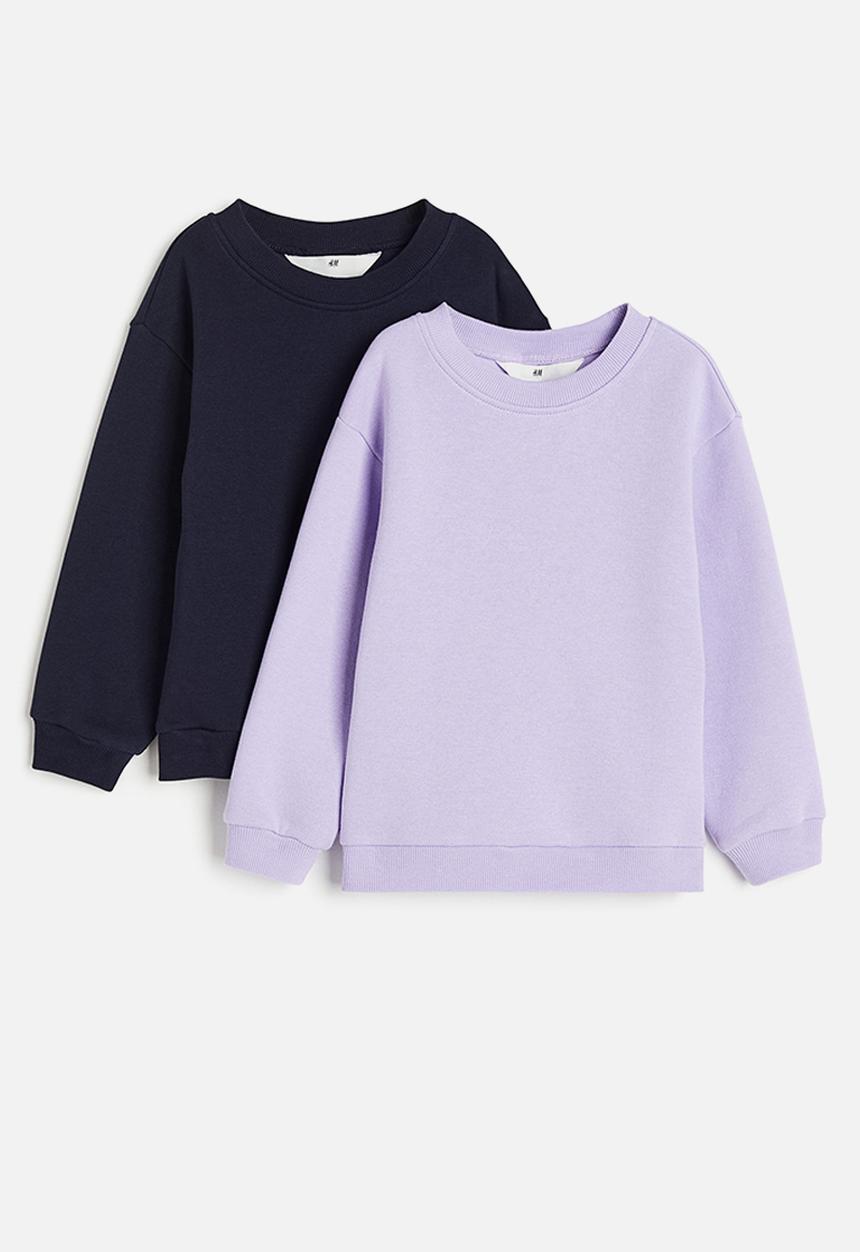 H&M - 2-Pack sweatshirts - light purple & navy blue