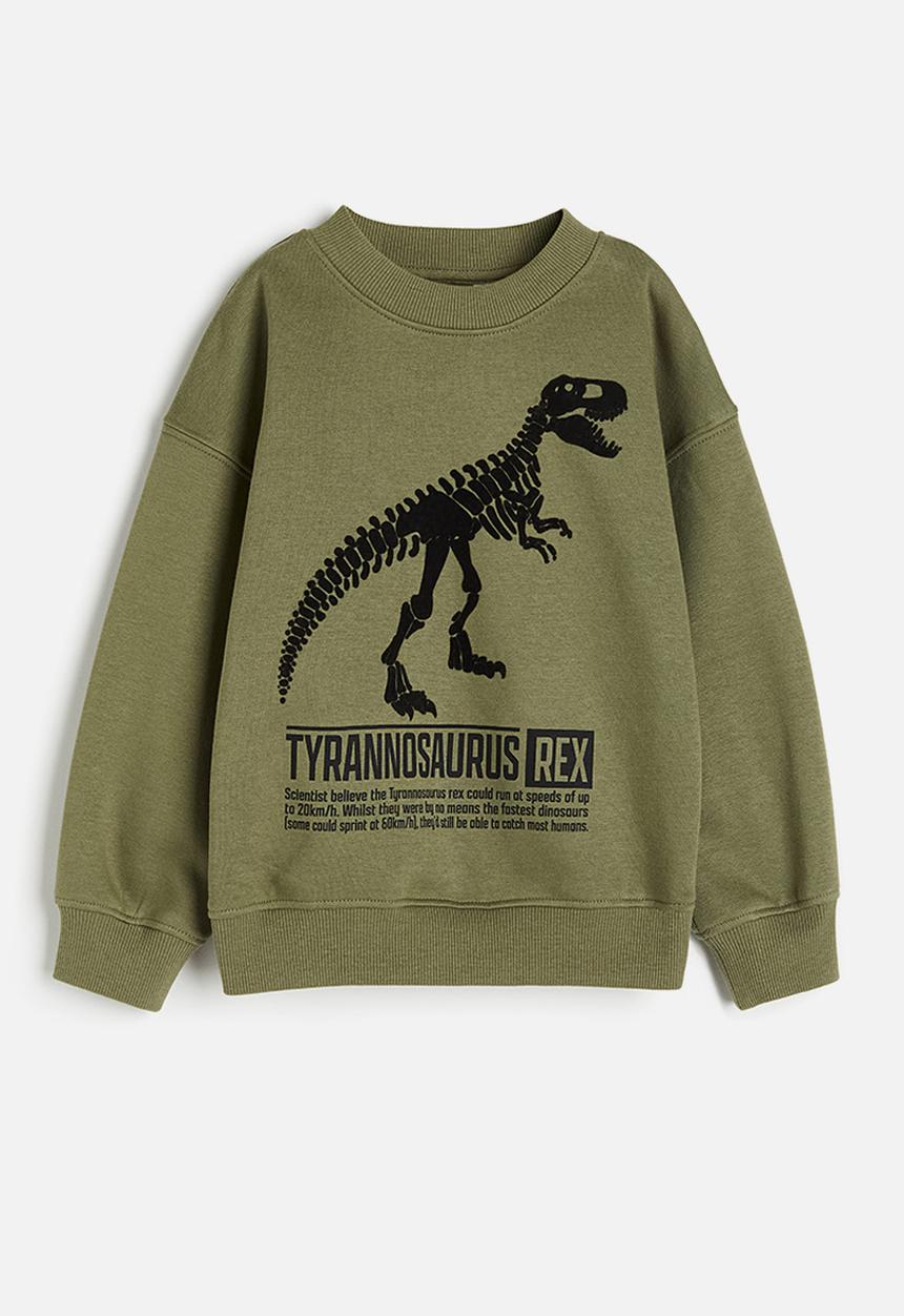 H&M - Oversized sweatshirt - khaki green/t. rex