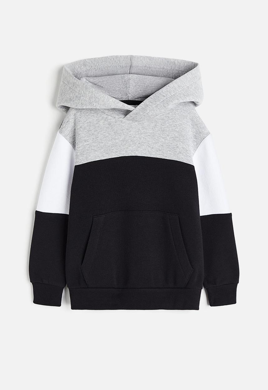 H&M - Hoodie - black block-coloured