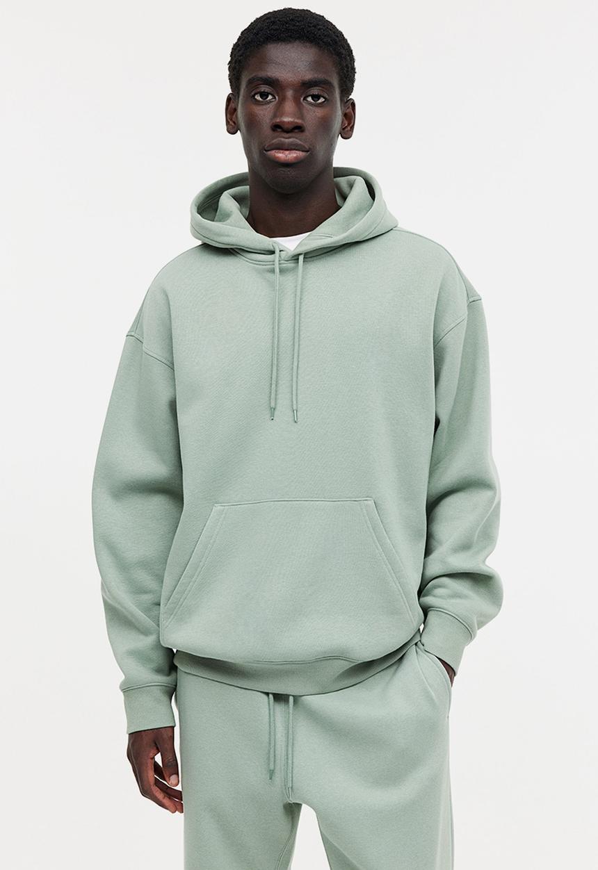 H&M - Loose fit hoodie - light khaki green