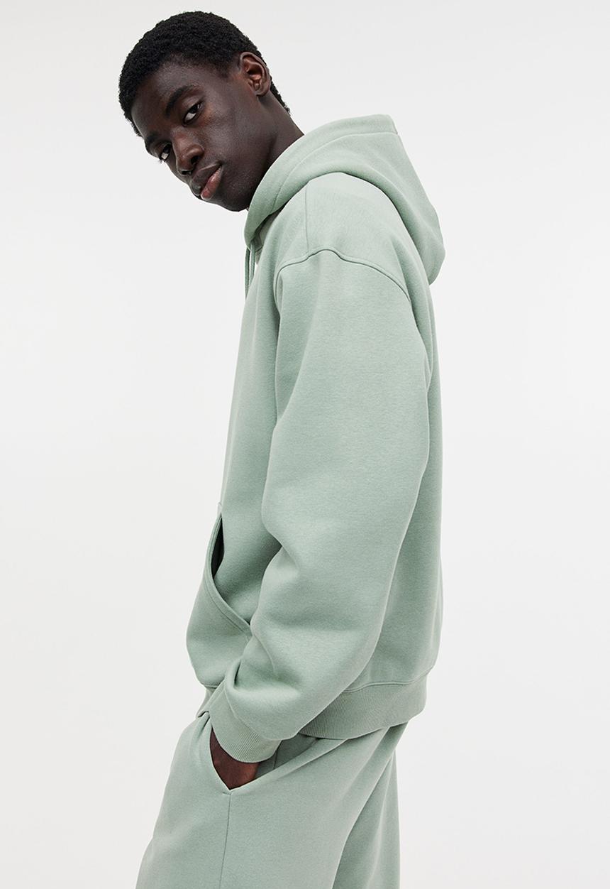 H&M - Loose fit hoodie - light khaki green