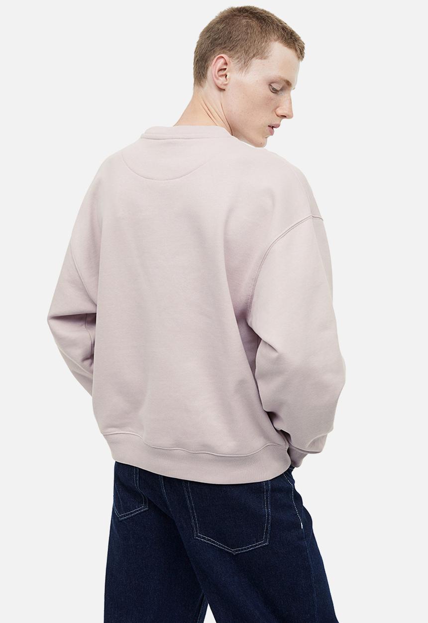 H&M - Oversized fit cotton sweatshirt - dusty pink