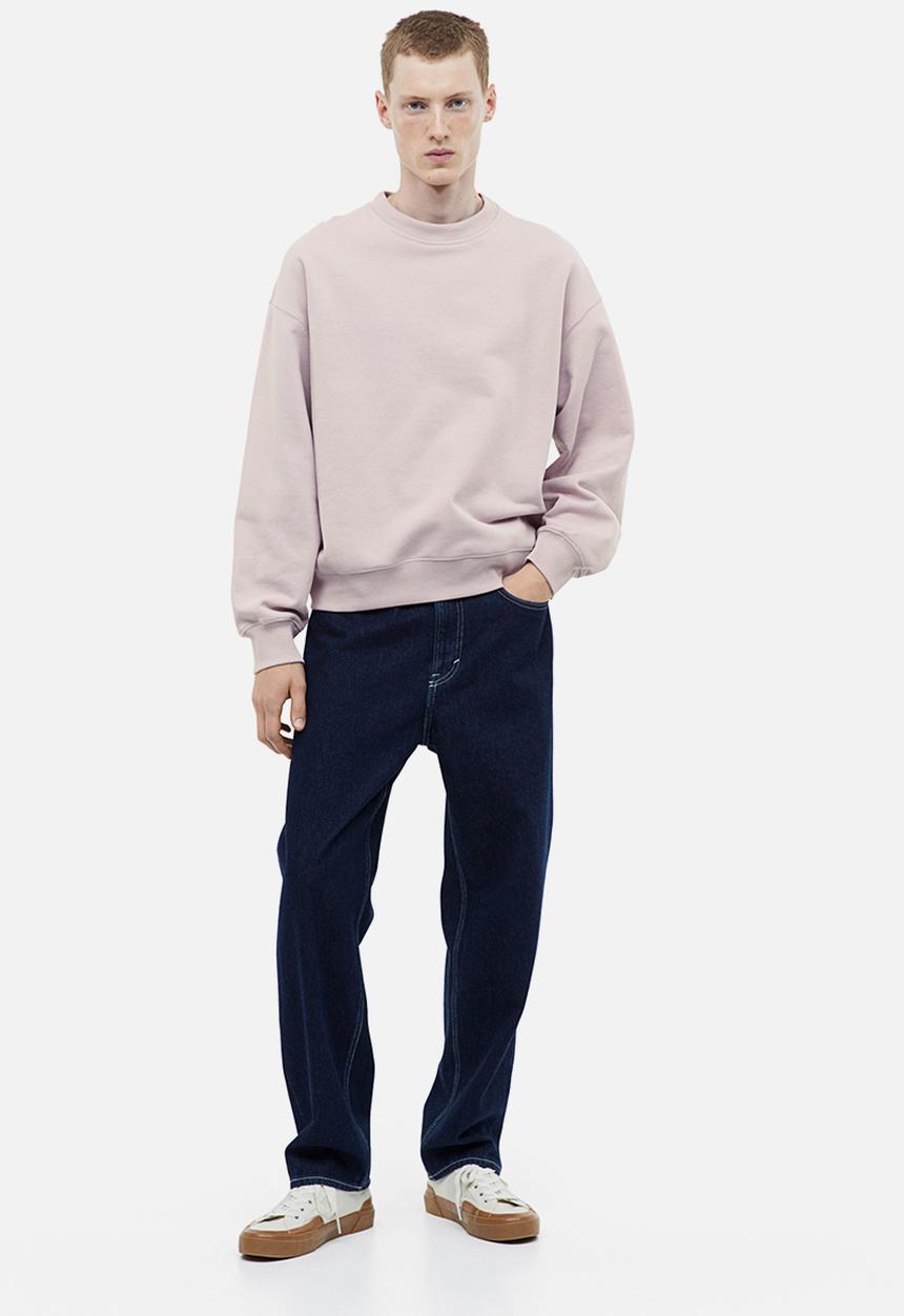 H&M - Oversized fit cotton sweatshirt - dusty pink
