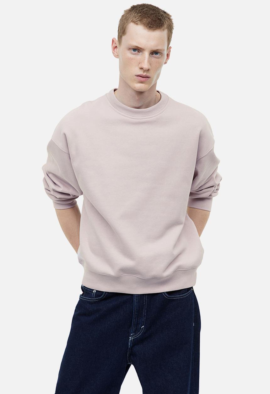 H&M - Oversized fit cotton sweatshirt - dusty pink