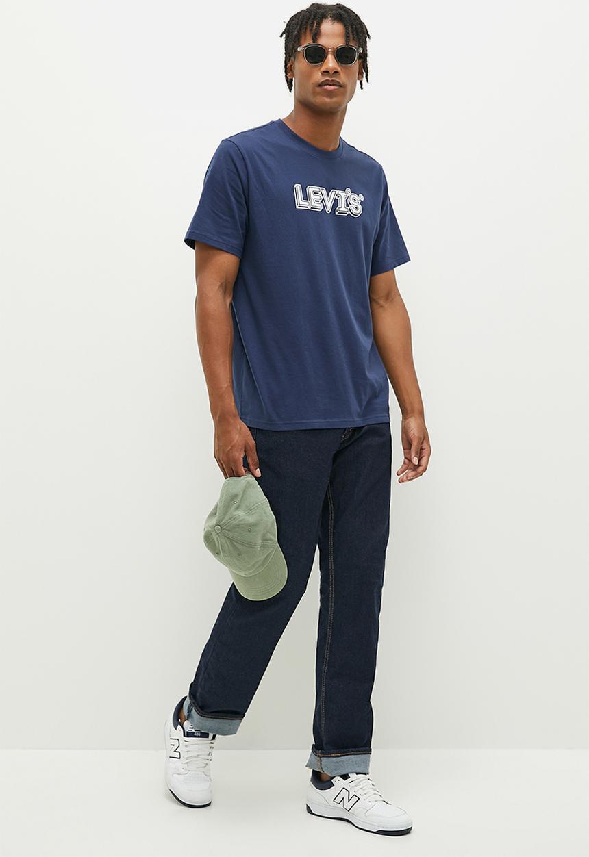 Levi’s® - Short sleeve relaxed fit tee - drop shadow headline logo naval academy