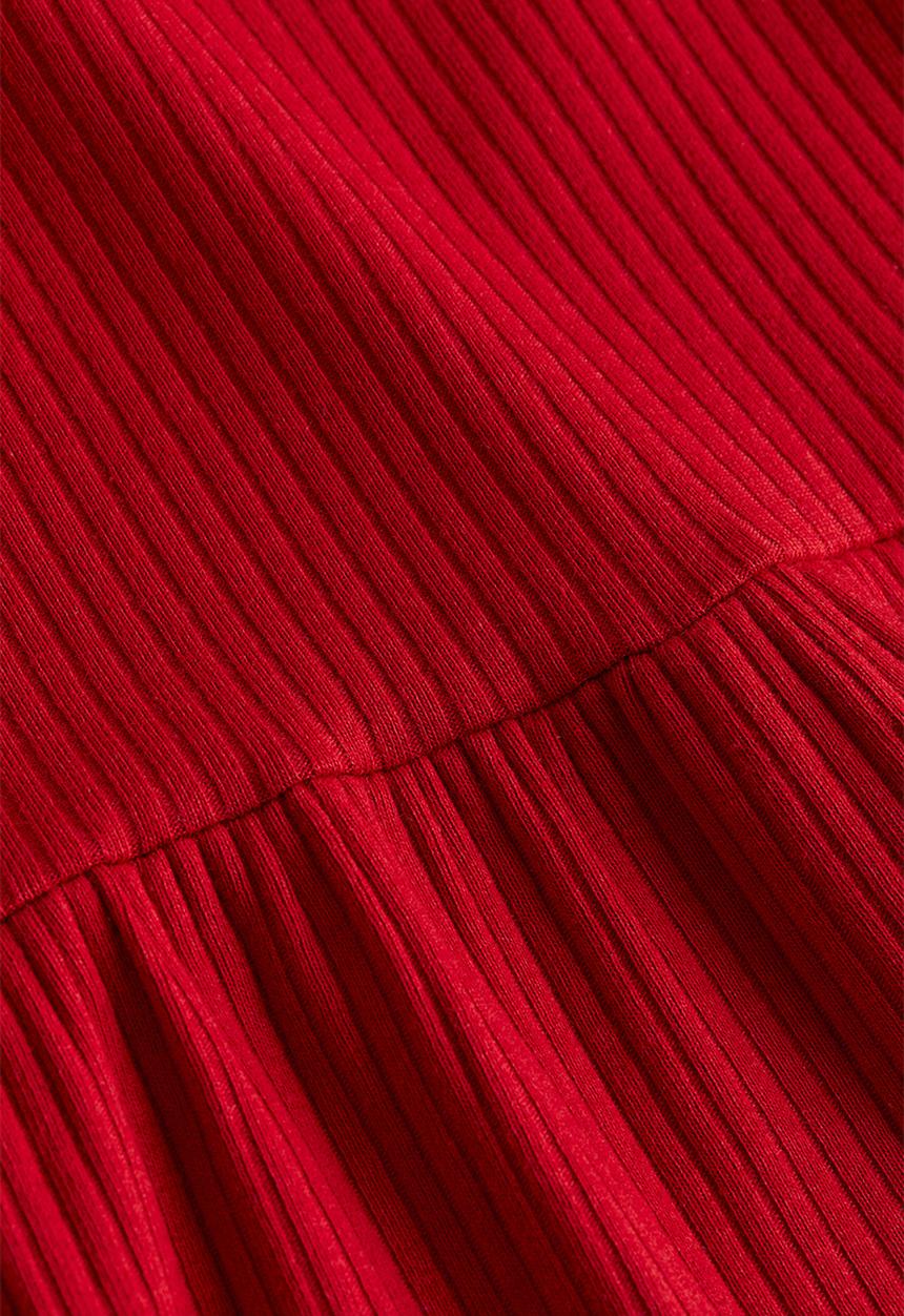 H&M - Ribbed jersey dress - red