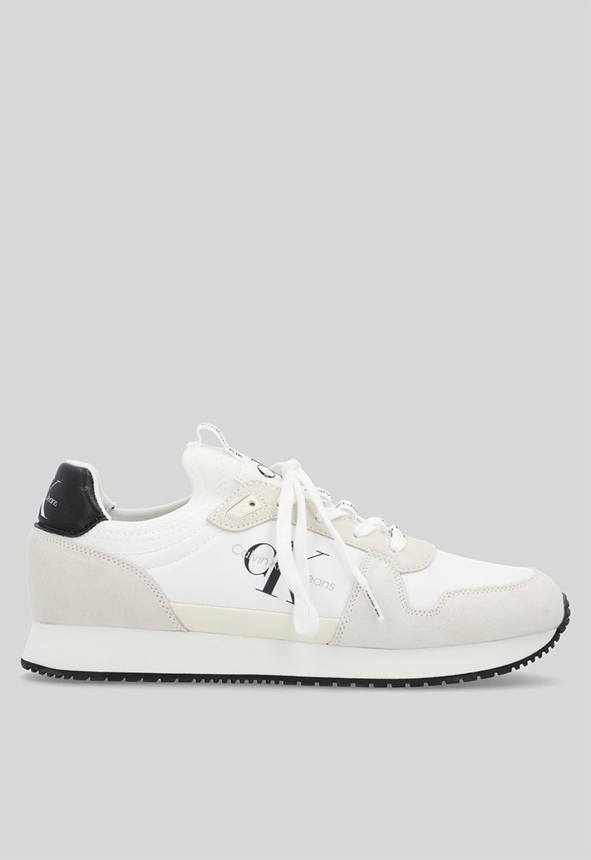 Calvin Klein - Retro runner sock laceup ny-lth - Bright White/Black