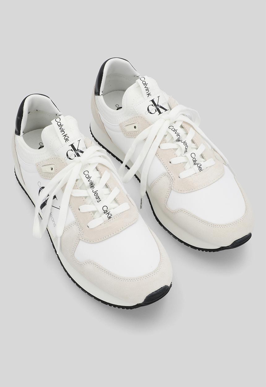 Calvin Klein - Retro runner sock laceup ny-lth - Bright White/Black