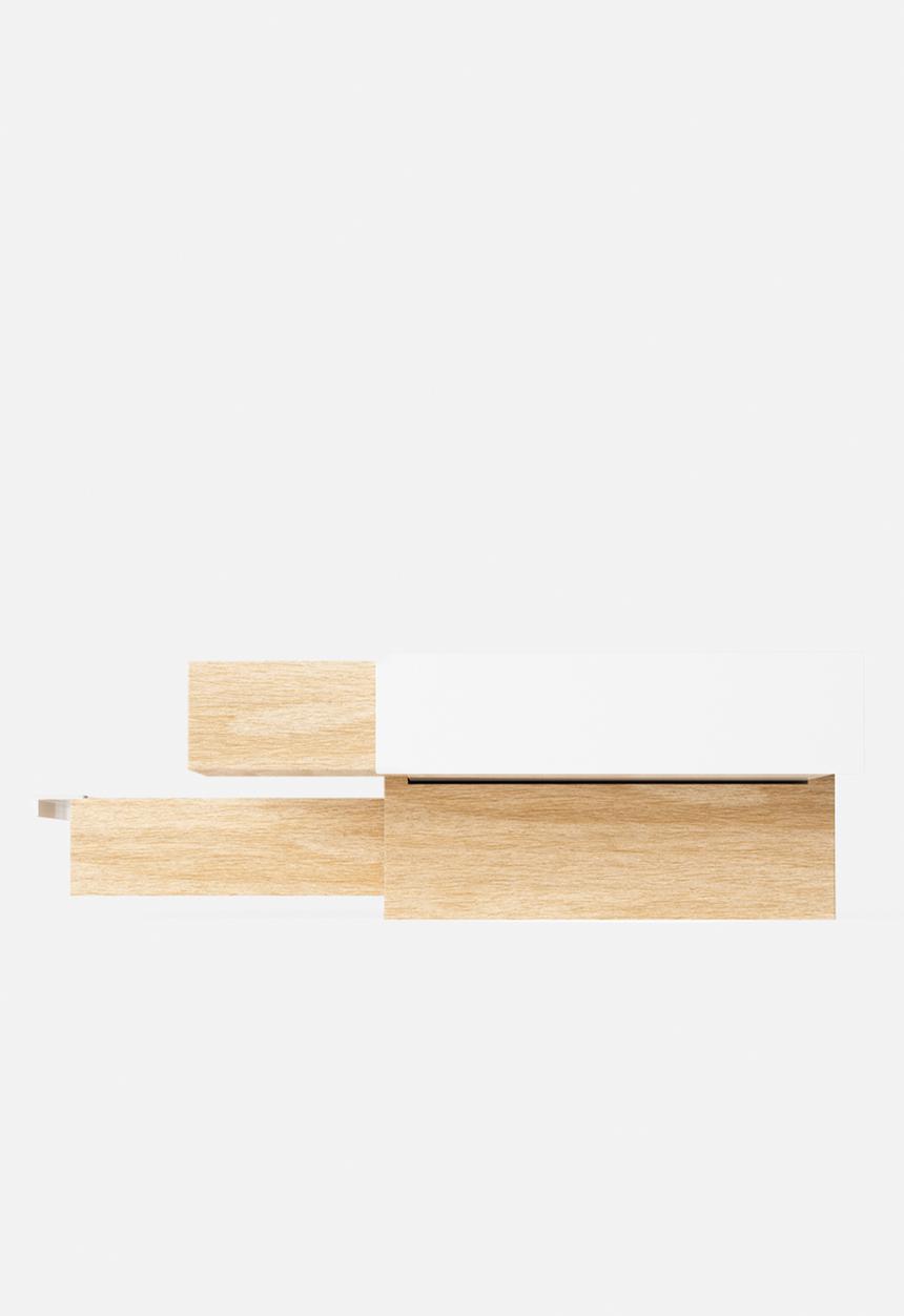 Umbra - Stowit jewellery box - white & natural