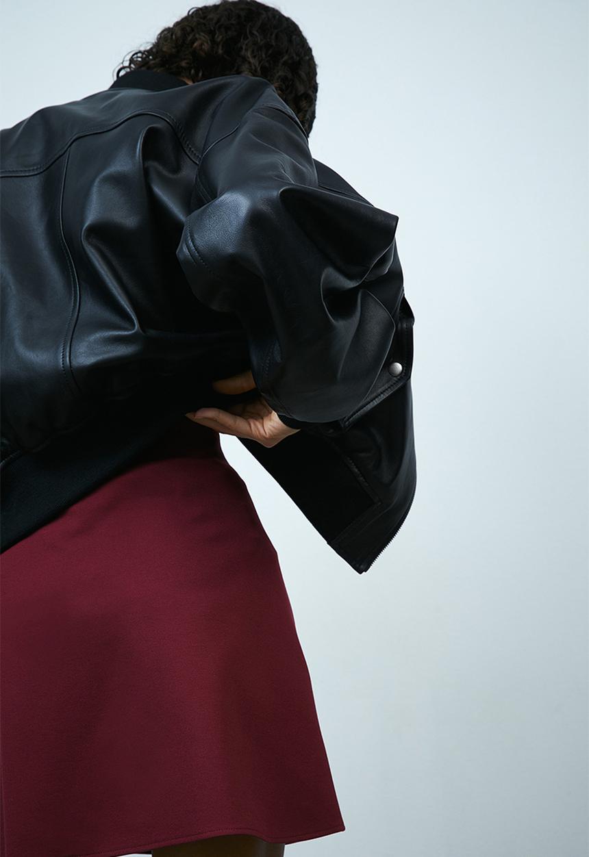 H&M - Jersey mini skirt - dark red