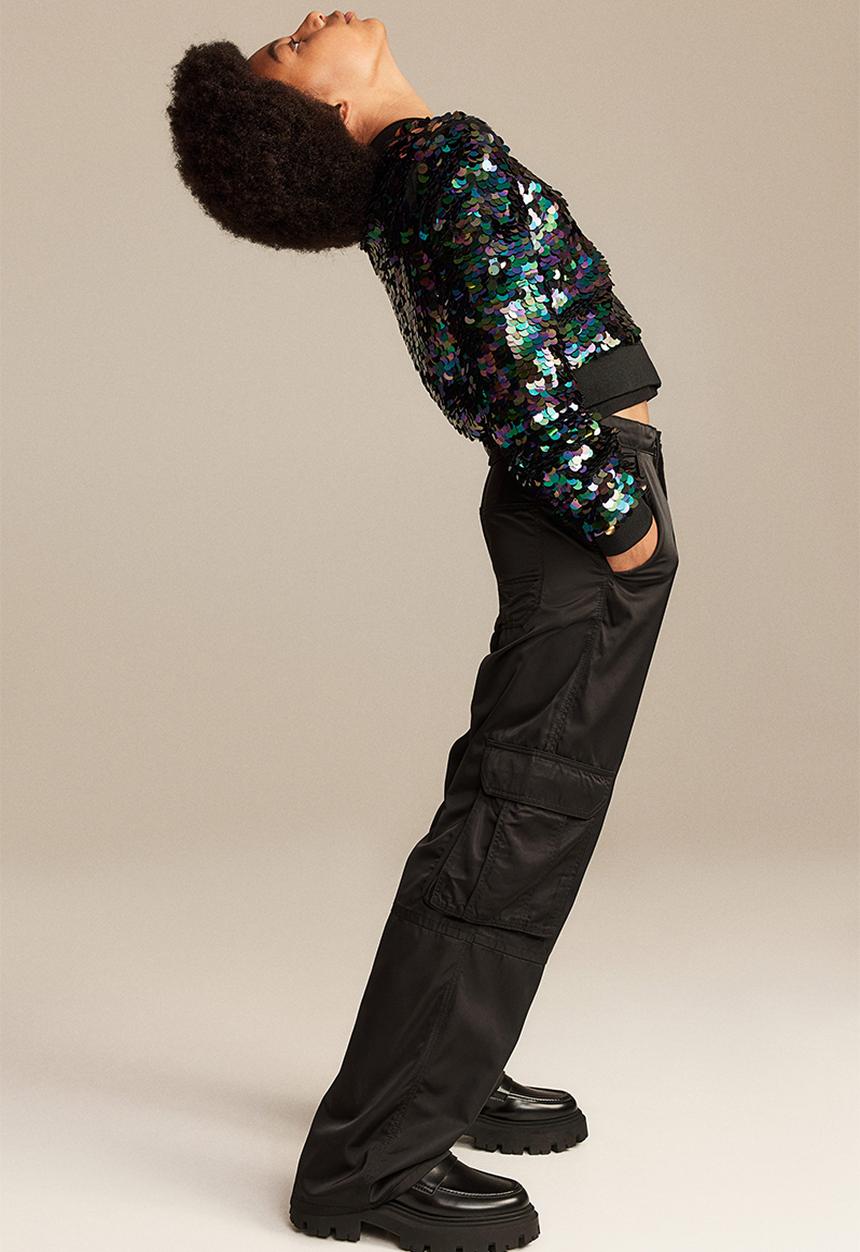 H&M - Sequined jacket - black & sequins