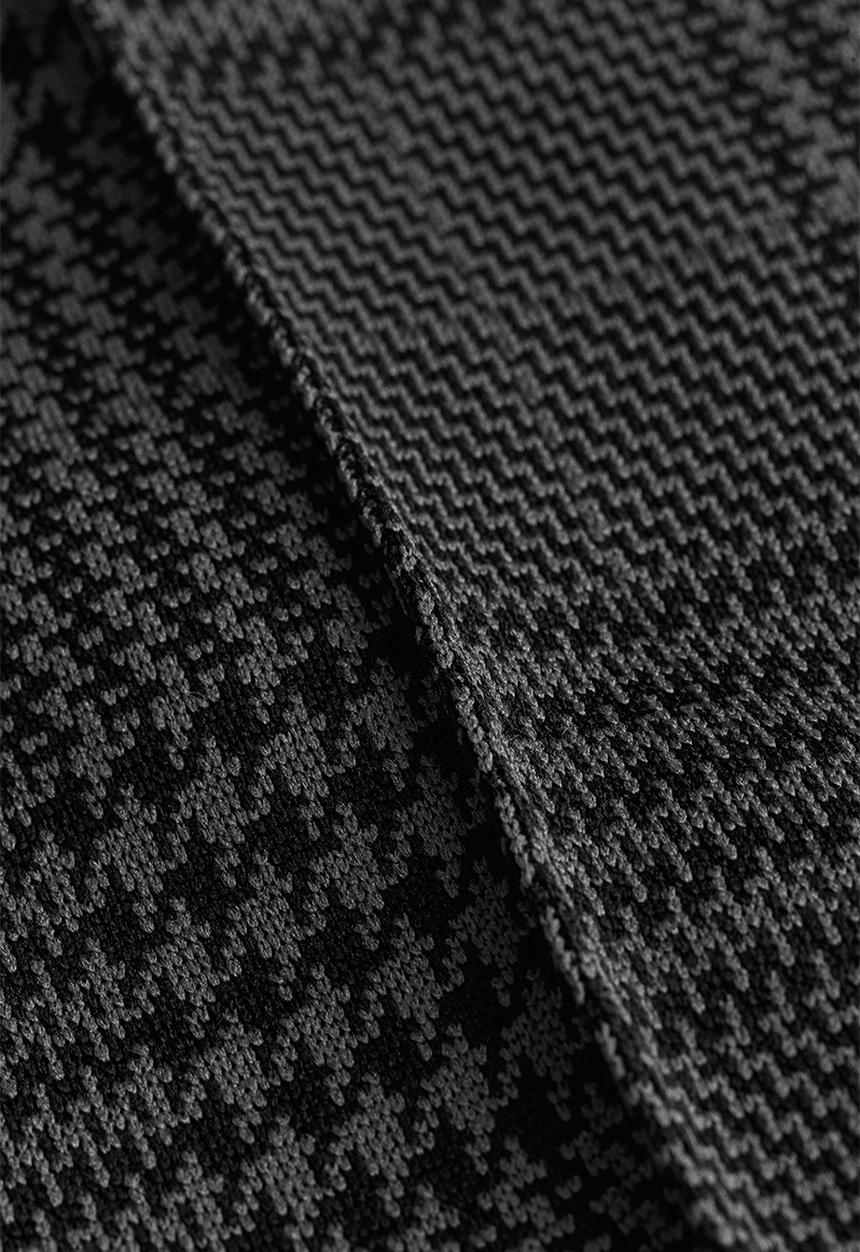 H&M - High-waisted tailored trousers - dark grey & checked