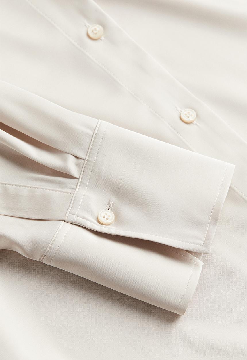 H&M - V-neck blouse - light beige 