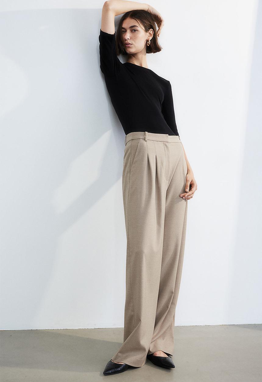 H&M - Wide trousers - beige