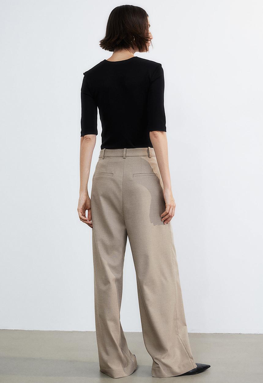 H&M - Wide trousers - beige