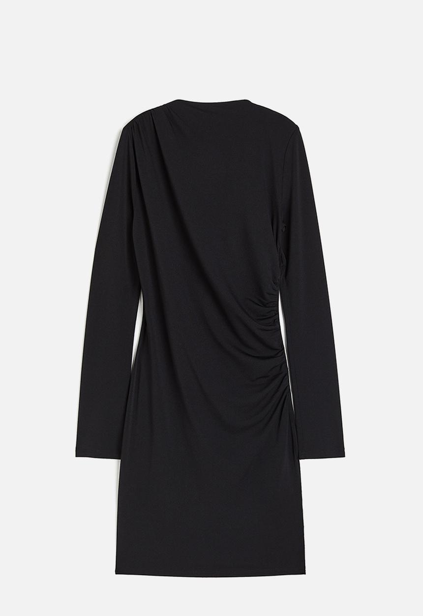 H&M - Gathered jersey dress - black