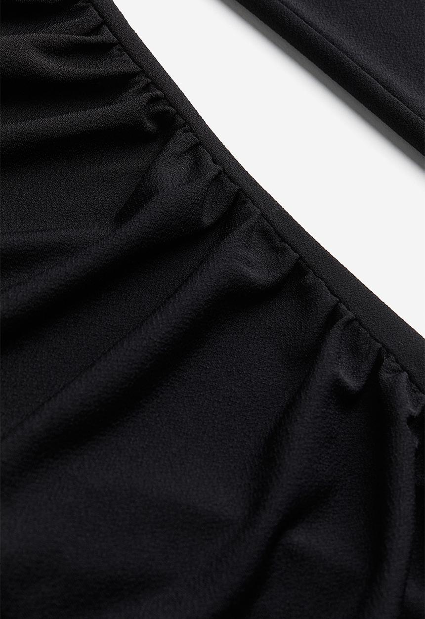 H&M - Gathered jersey dress - black
