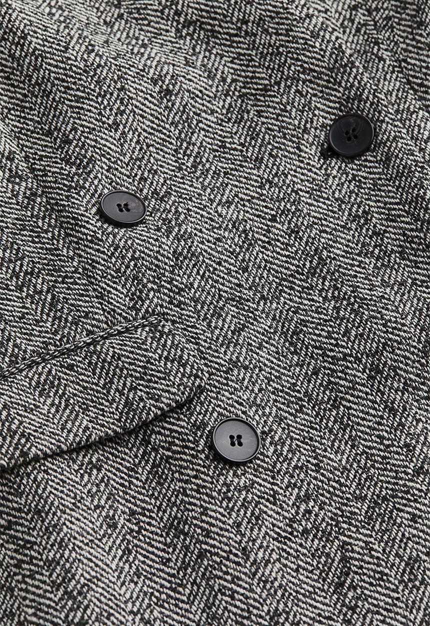H&M - Twill blazer dress - light grey & black