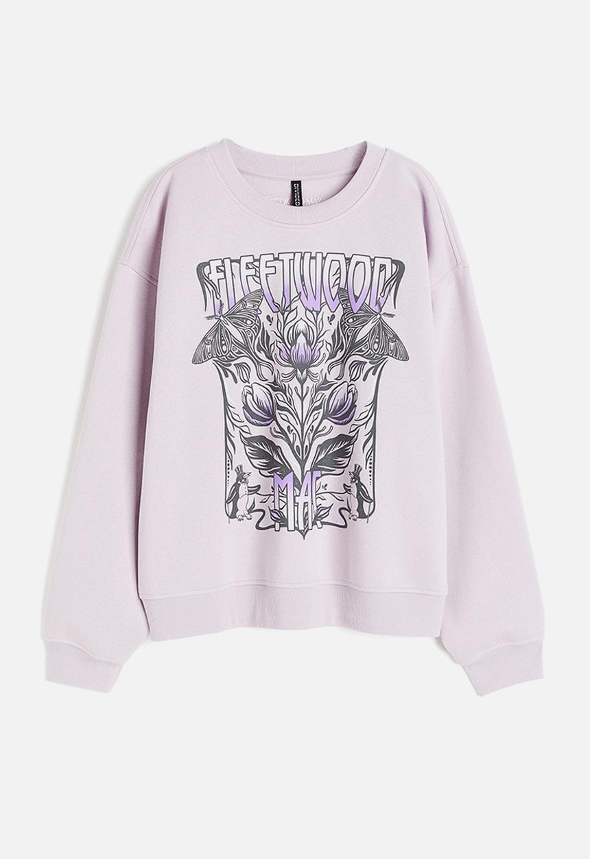 H&M - Printed sweatshirt - light purple/fleetwood mac