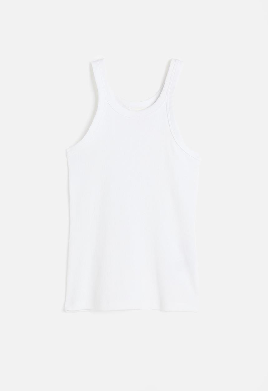 H&M - Ribbed vest top - white