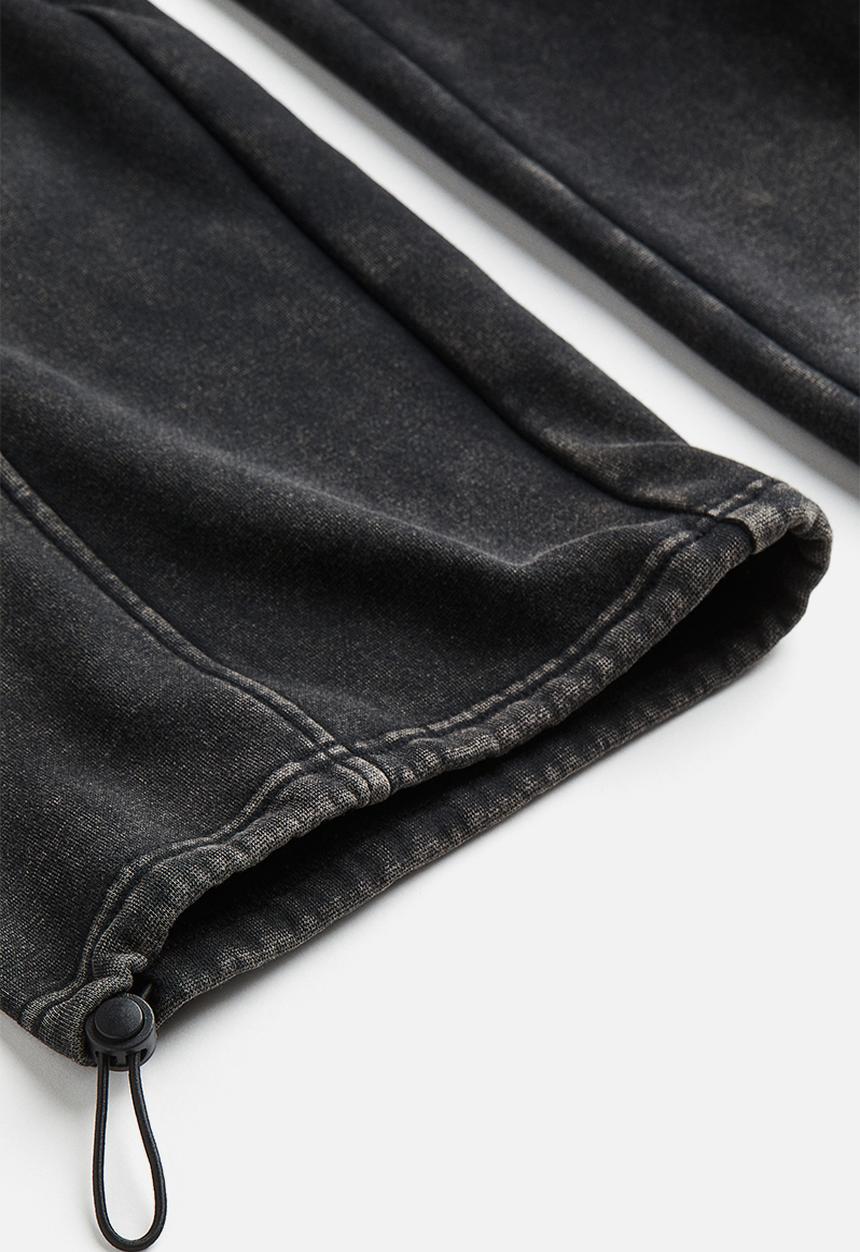H&M - Cargo sweatpants - black/washed out