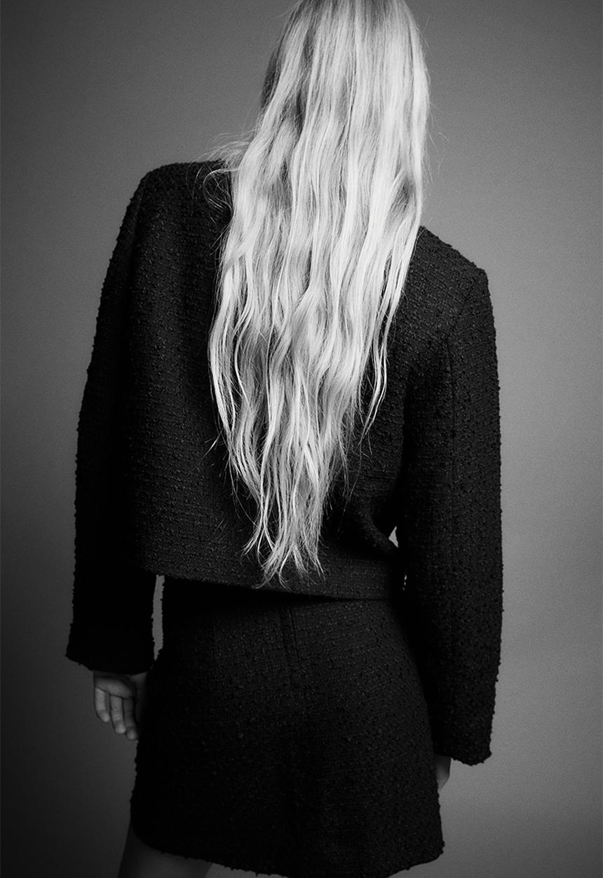 H&M - Bouclé mini skirt - black