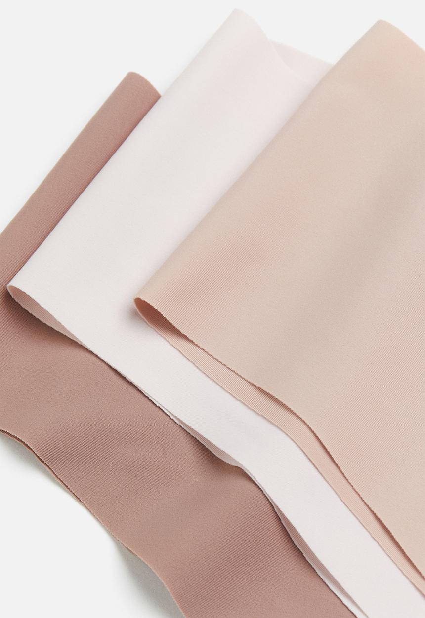 H&M - 3-pack invisible hipster briefs - powder pink/light pink