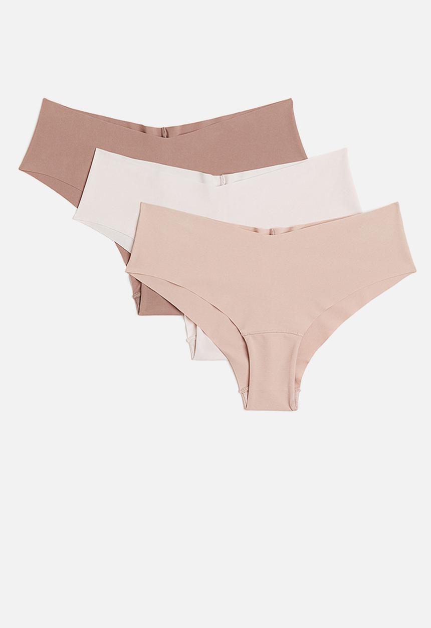 H&M - 3-pack invisible hipster briefs - powder pink/light pink