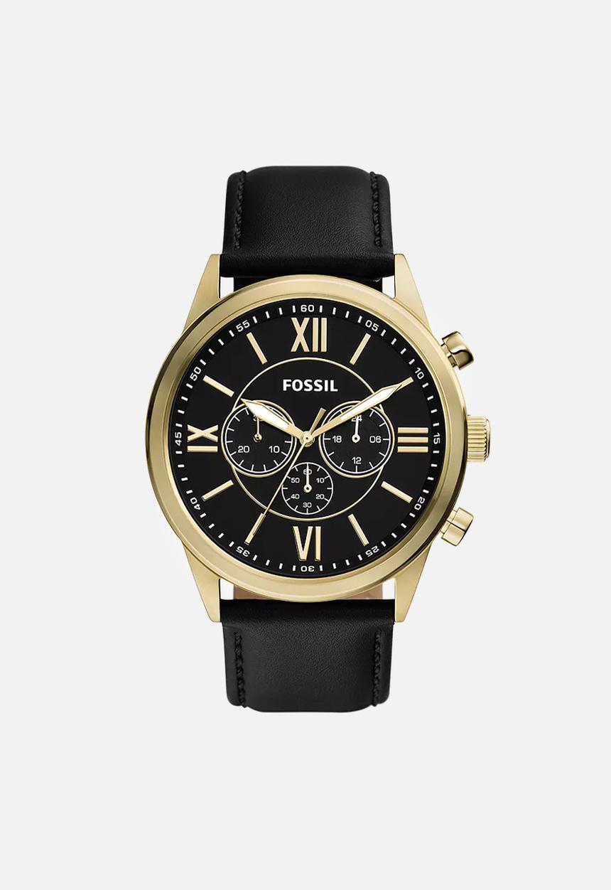 Fossil - Flynn chronograph watch - gold & black